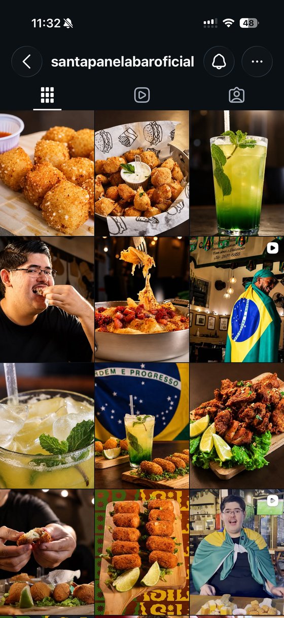 Perfil de Instagram do Santa Panela depois da Quirk